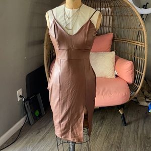 Faux leather dress